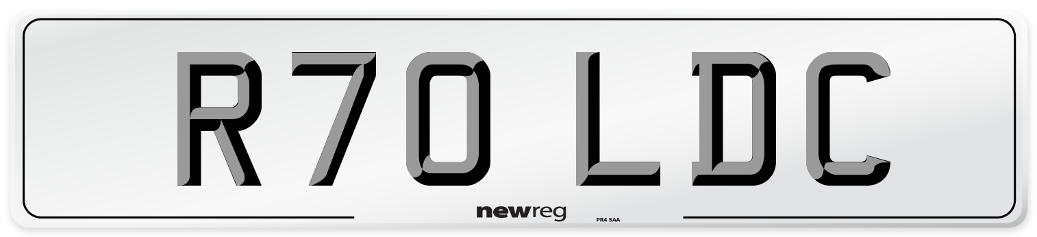 R70 LDC Number Plate from New Reg
